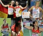Линда Стал чемпионом в метании копья, Барбора Шпортакова и Кристина Obergfoll (вторая и третья) Европейской Барселона по легкой атлетике 2010